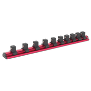 Sealey Socket Retaining Rail Magnetic 1/2"Sq Drive 10 Clips