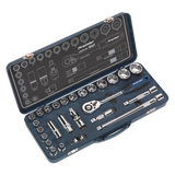 Sealey Socket Set 26pc 1/2"Sq Drive Lock-On 6pt Metric