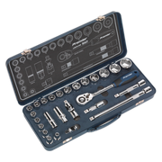 Sealey Socket Set 26pc 1/2"Sq Drive Lock-On 6pt Metric