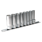 Sealey Socket Set 8pc 3/8"Sq Drive 6pt Deep WallDrive® Imperial