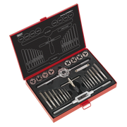 Sealey Tap & Die Set 28pc Split Dies Imperial BSW
