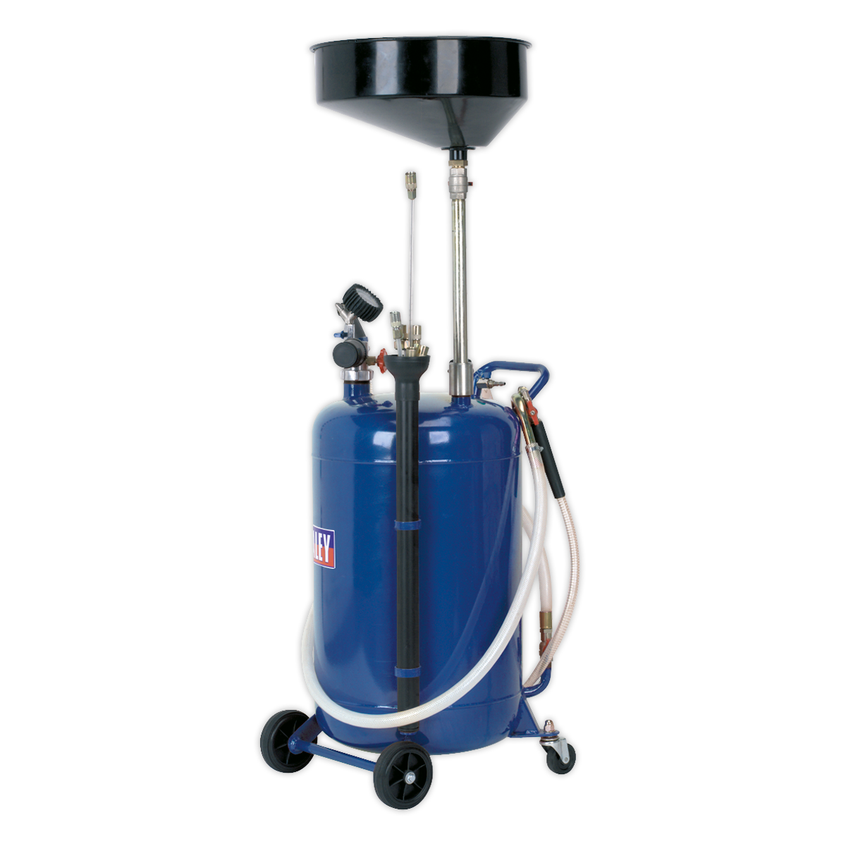Sealey Mobile Oil Drainer with Probes 90L Air Discharge