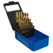 Sealey HSS Fully Ground Drill Bit Set 25pc DIN 338 Metric