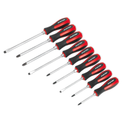 Sealey Screwdriver Set 9pc Hammer-Thru