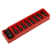 Sealey Impact TRX-Star* Bit & Holder Set 9pc 1/2"Sq Drive