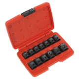 Sealey Impact Socket Set 13pc 1/2"Sq Drive Low Profile Metric