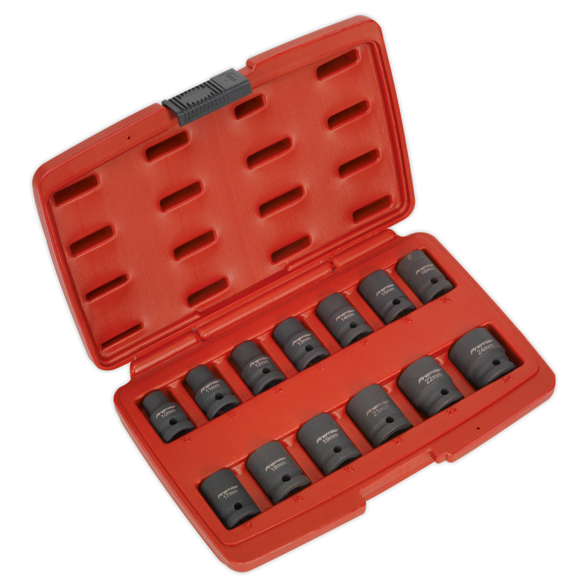 Sealey Impact Socket Set 13pc 1/2"Sq Drive Total Drive®