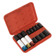 Sealey Impact Socket & Wheel Nut Removal Set 15pc 1/2"Sq Drive