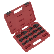Sealey Crow's Foot Spanner Set 15pc 3/8"Sq Drive Metric