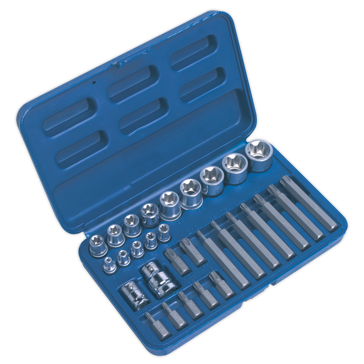 Sealey TRX-Star* Socket & Bit Set 30pc 1/4", 3/8" & 1/2"Sq Drive