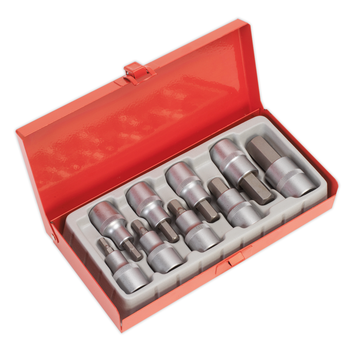 Sealey Hex Socket Bit Set 9pc 1/2"Sq Drive
