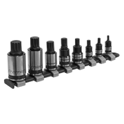 Sealey Spline Socket Bit Set 8pc 1/4", 3/8" & 1/2"Sq Drive Black Series