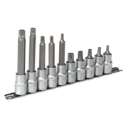 Sealey Spline Socket Bit Set 10pc 1/2"Sq Drive