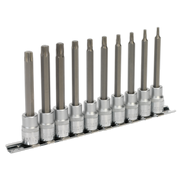 Sealey TRX-Star* Socket Bit Set 10pc 3/8"Sq Drive 100mm