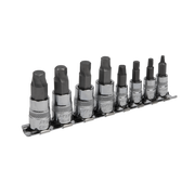Sealey Hex Socket Bit Set Lock-On 8pc 1/4" & 3/8"Sq Drive Metric