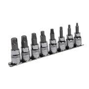 Sealey Hex Socket Bit Set Lock-On 8pc 3/8"Sq Drive Metric