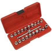 Sealey Oil Drain Plug Key Set 21pc 3/8"Sq Drive