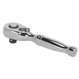 Sealey Stubby Ratchet Wrench 1/4"Sq Drive Pear-Head Flip Reverse