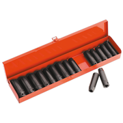 Sealey Impact Socket Set 16pc Deep 1/2"Sq Drive Metric/Imperial