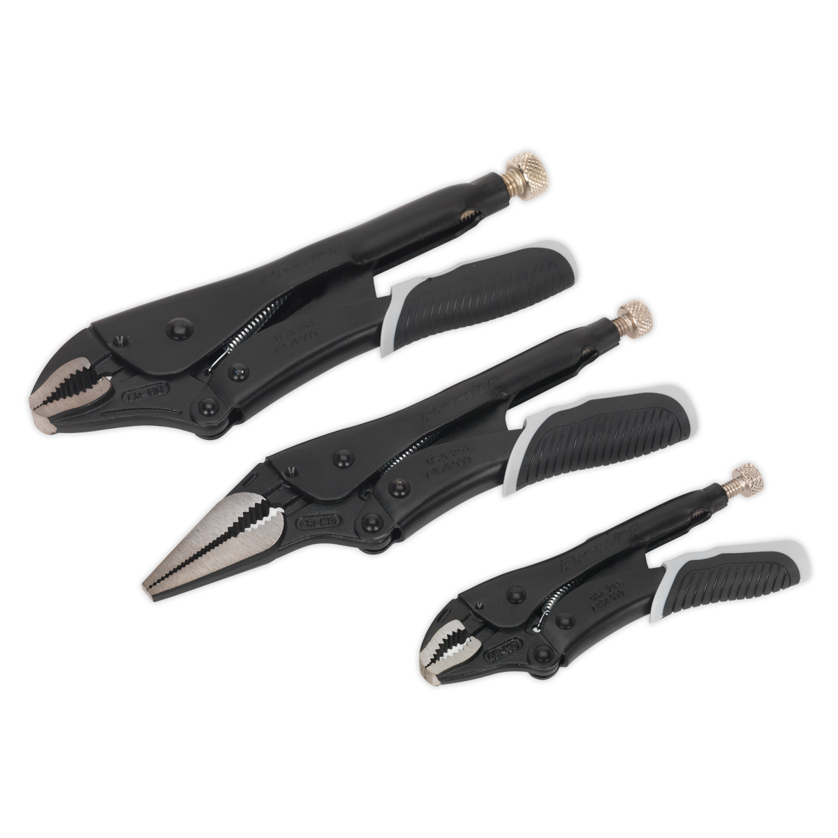 Sealey Locking Pliers Set 3pc Quick Release - Black Series