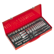 Sealey Socket Set 45pc 3/8"Sq Drive 6pt WallDrive® - Metric/Imperial