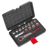 Sealey Socket Set 14pc Go-Through Low Profile WallDrive® Metric