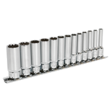 Sealey Socket Set 13pc Deep 1/4"Sq Drive Total Drive®
