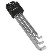 Sealey Hex Key Set 9pc Extra-Long Stubby Element Metric