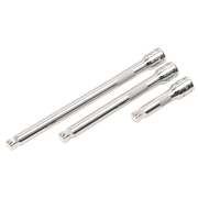 Sealey Wobble/Rigid Extension Bar Set 3pc 3/8"Sq Drive