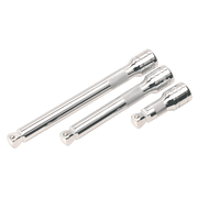 Sealey Wobble/Rigid Extension Bar Set 3pc 1/2"Sq Drive