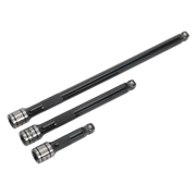 Sealey Wobble/Rigid Extension Bar Set 3pc 3/8"Sq Drive Black Series