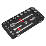 Sealey Socket Set 3/8"Sq Drive 31pc - Premier Platinum Series
