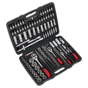 Sealey Socket Set 172pc 1/4", 3/8" & 1/2"Sq Drive 6pt WallDrive® Metric