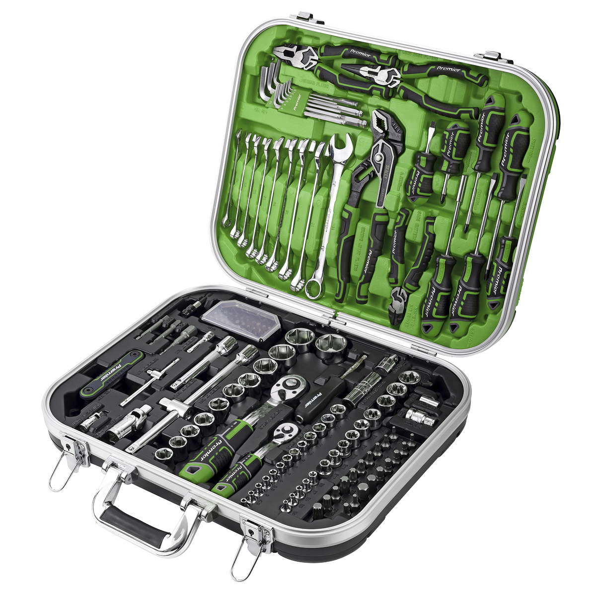 Sealey Mechanic's Tool Kit 144pc Hi-Vis Green