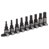 Sealey Hex Key Socket Bit Set 9pc 3/8"Sq Drive Metric Black