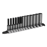 Sealey Socket Set Deep 13pc 1/4"Sq Drive Metric - Black Series