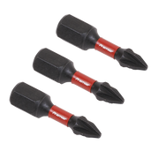 Sealey Pozi #1 Impact Power Tool Bits 25mm - 3pc