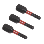 Sealey Hex 3mm Impact Power Tool Bits 25mm - 3pc