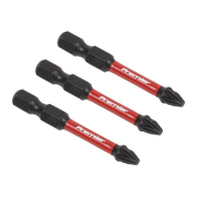 Sealey Pozi #2 Impact Power Tool Bits 50mm - 3pc