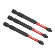 Sealey Phillips #2 Impact Power Tool Bits 75mm - 3pc