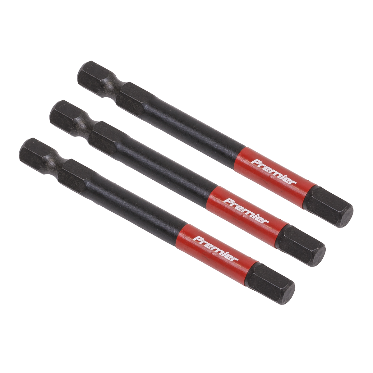 Sealey Hex 6mm Impact Power Tool Bits 75mm - 3pc