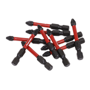 Sealey Pozi #2 Impact Power Tool Bits 50mm - 10pc