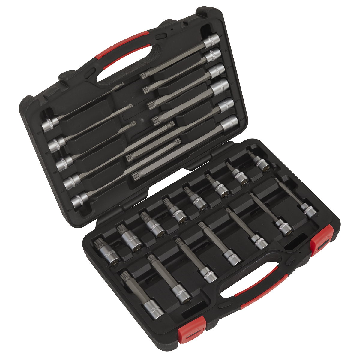 Sealey Spline Socket Bit Set 26pc 3/8"Sq Drive - Platinum Series