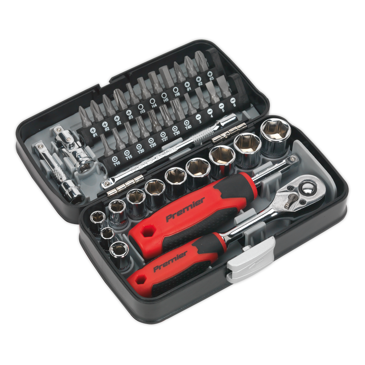 Sealey Socket & Bit Set 38pc 1/4"Sq Drive AK8945