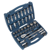 Sealey Socket Set 41pc 1/2"Sq Drive WallDrive® Metric