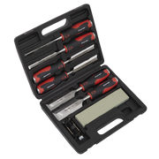 Sealey Hammer-Thru Wood Chisel 8pc Set