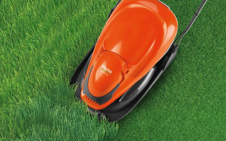 FLYMO EasiGlide 300 – Compact Hover Collect Lawnmower for Small Lawns