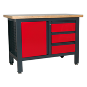 Sealey Workstation with 3 Drawers & Cupboard