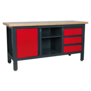 Sealey Workstation with 3 Drawers, 1 Cupboard & Open Storage