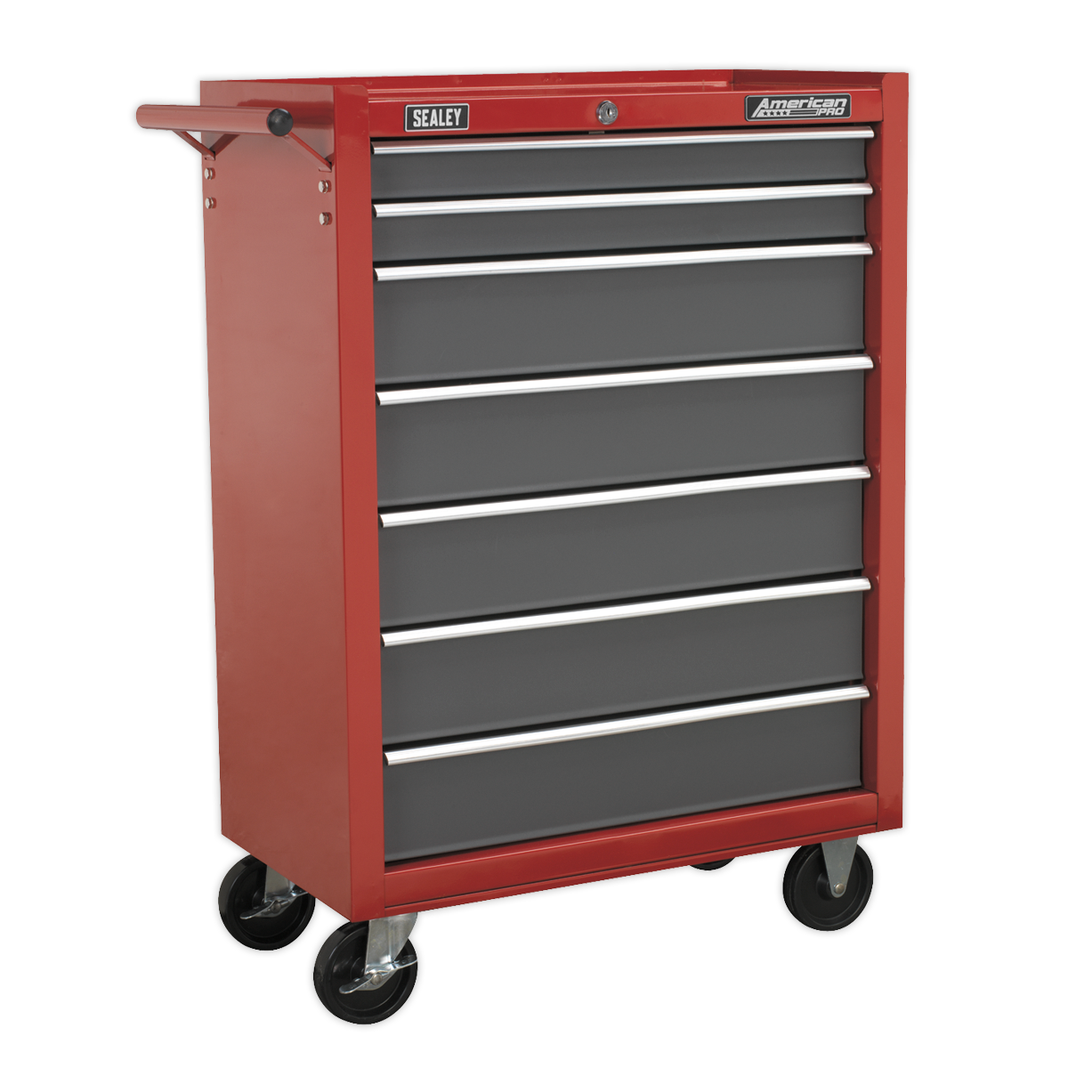 Sealey Rollcab 7 Drawer with Ball-Bearing Slides - Red/Grey